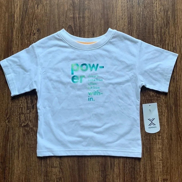Xersion White Graphic Tee Shirt 4/5 - Picture 1 of 5